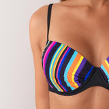 Azuur - Lebhafter Streifenprint mit schmeichelnder hoher Taille
