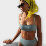 Saar - Minimalistischer geripter Bikini