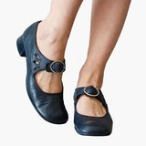 Anna -  Vintage-Stil – Elegante Alltagsschuhe mit Schnalle und Blockabsatz