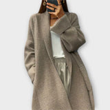 Euphemia - Beiger langer Cardigan
