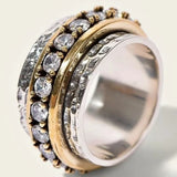 Retro Ring mit Inlaid Steinen