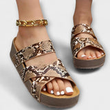 Roswita - Geflochtene Keil-Sandalen